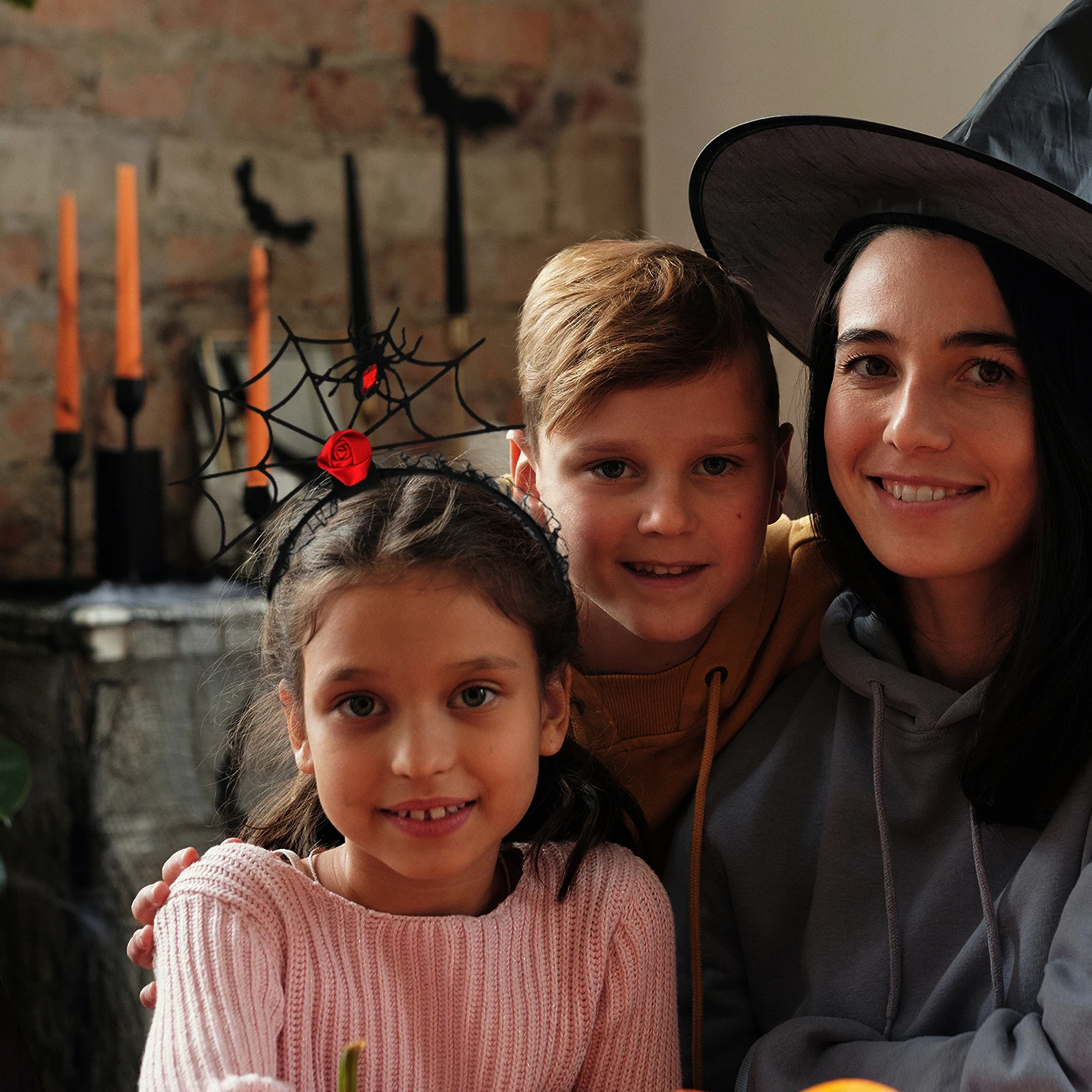 

3 шт., кружевные повязки на голову с паутиной на Хэллоуин, прочные декоративные обручи для волос для косплея, аксессуары для волос на Хэллоуин