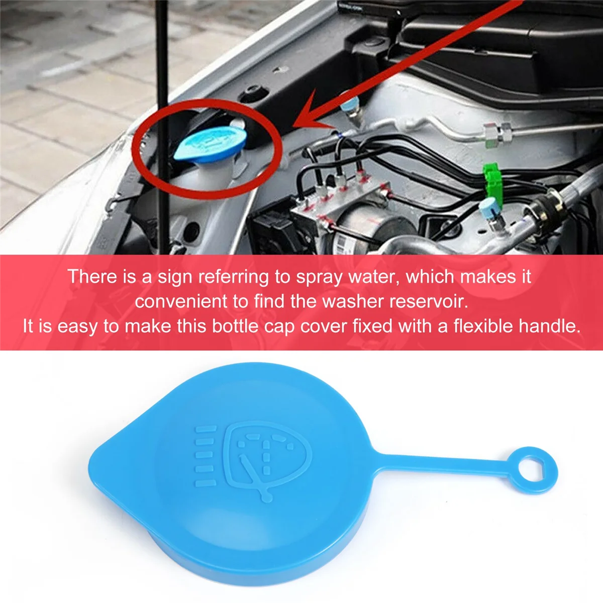 AT77 Windshield Wiper Washer Fluid Reservoir Tank Cap for Honda Civic CITY CRV CRX FIT 38513SB0961 38513-SB0-961
