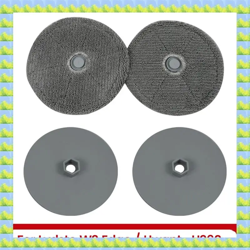 FZFZ-bandeja de paño de mopa para Lydsto W2 Edge / Uwant U260, piezas de limpiador al vacío, paño de mopa de repuesto de microfibra reutilizable lavable