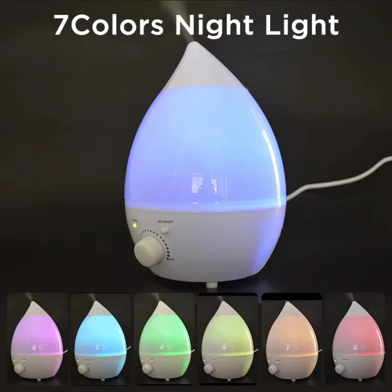 Cool Mist Ultrasonic Humidifier Oil Diffuser Electric Plastic Hotel Use App-Controlled Visible Water Level Adjustable Mist