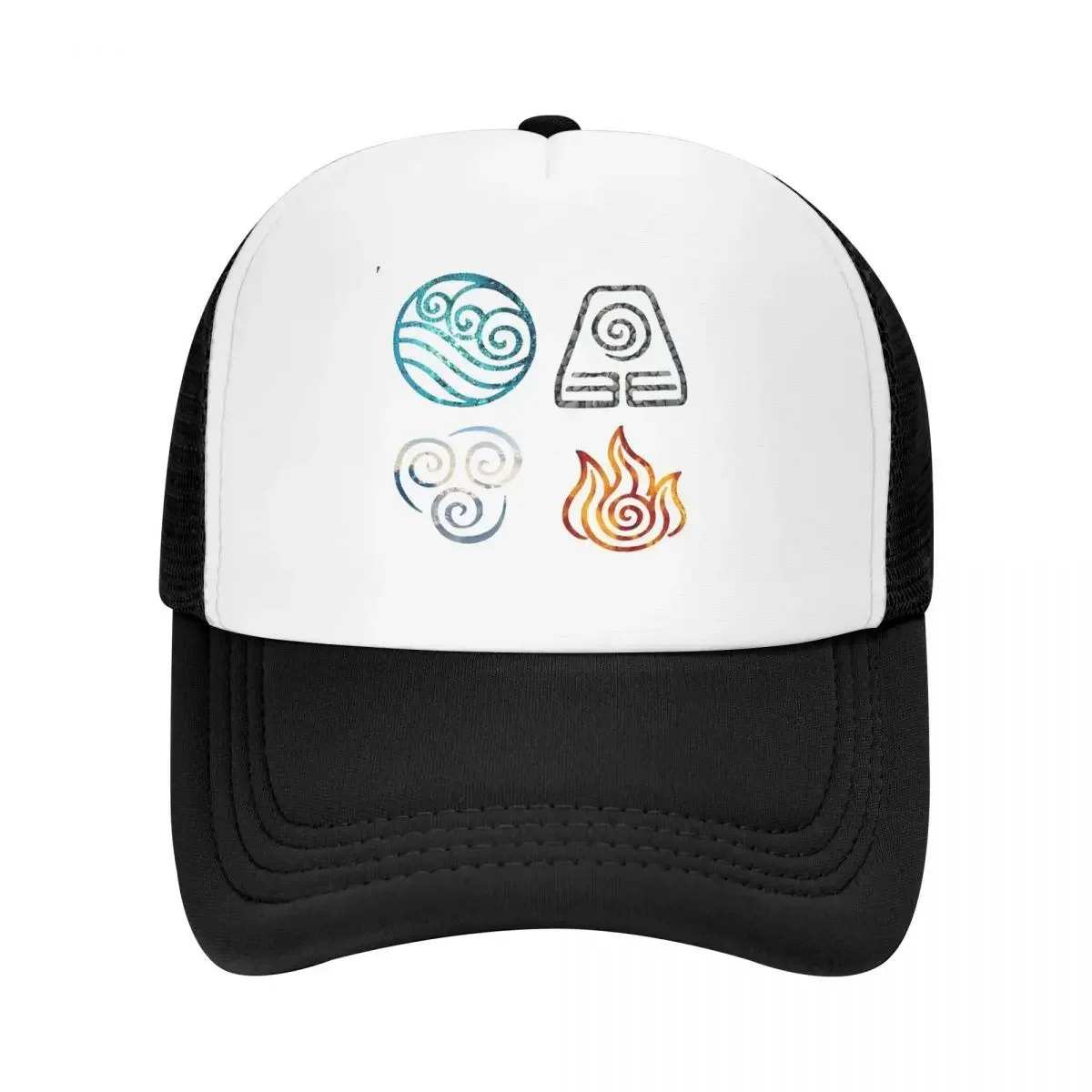 Avatar The Last Airbender Element Symbols Cap Casual Mesh Baseball Caps Adjustable Hat Hip Hop Summer Unisex Baseball Hats