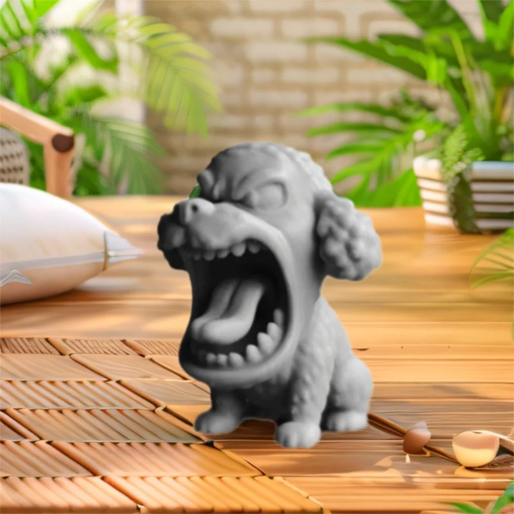 

3D Printed Roaring in Anger Animal Statue Cartoon Rabbit Shark Elephant Dog Figurine Lifelike Animal Model Ornament
