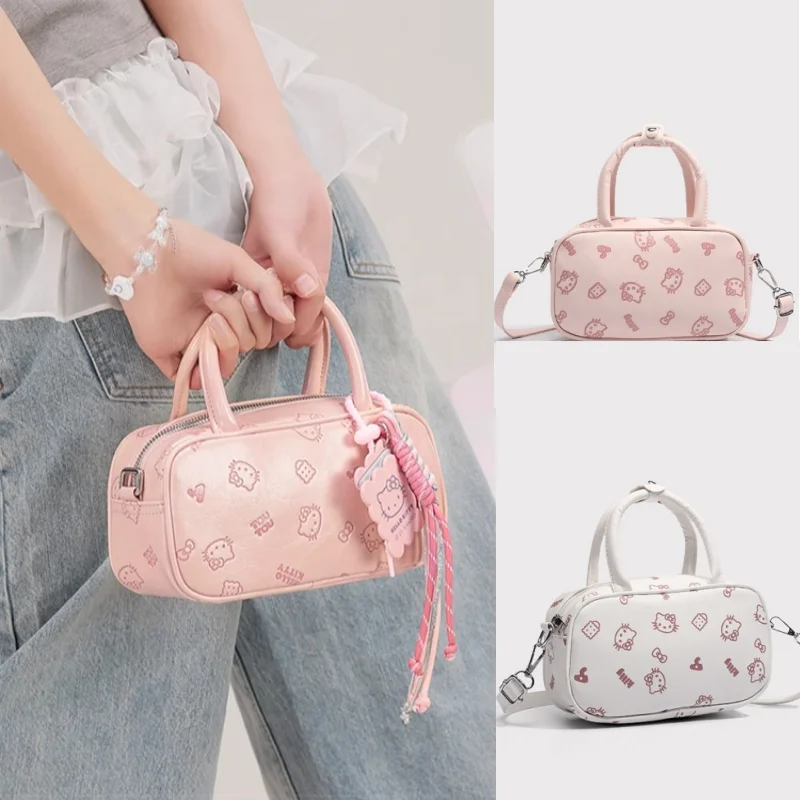 

2025 New Girl's Pink Heart Underarm Bag Boston One-shoulder Crossbody Handbag Leisure Crossbody Bags Fashion Charm Holiday Gifts