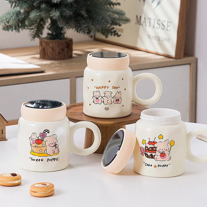 

Ceramic Cup, Tea Drink Cup, Breakfast Milk Coffee Cup, Mug Cup, Home Water Cup, Office Cup, Large Capacity Water Cup