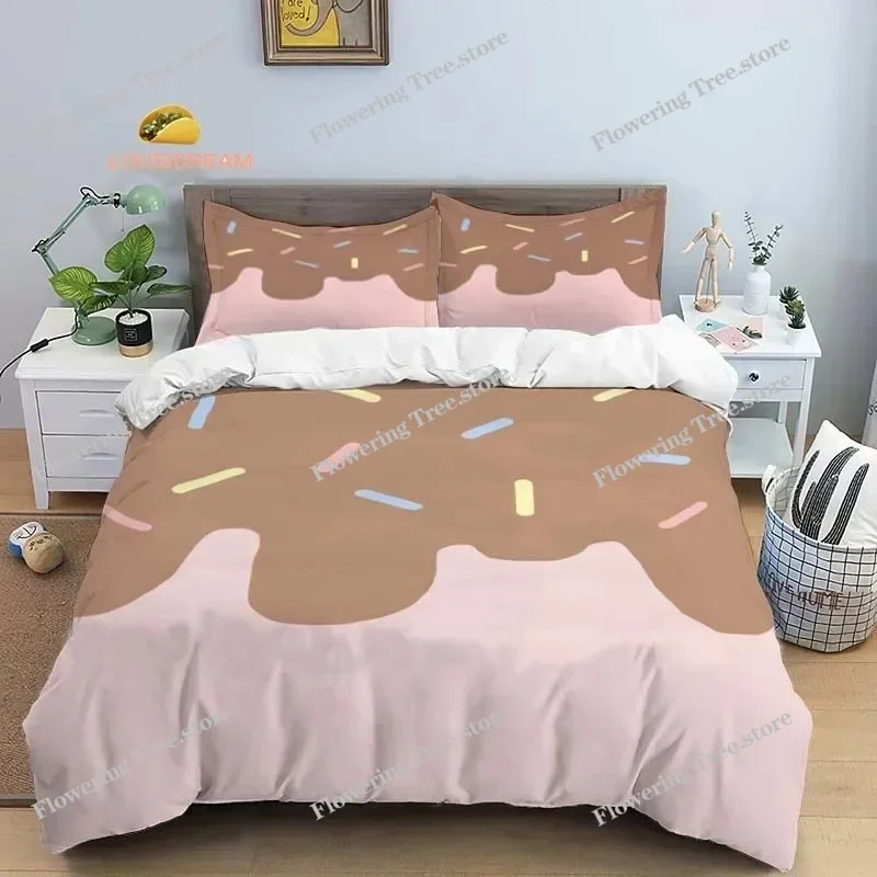 Dessert Cake Sheets Quilt Covers Bedding Dormitory Sheets Bedding Set Soft Warm Bedding Set 4
