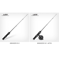 LEO 51cm Fishing Rod Reel Combo Portable Fishing Rod Reel Combo Set Ultra-short Antiskid Grip Tackle Pesca Fisherman Gear