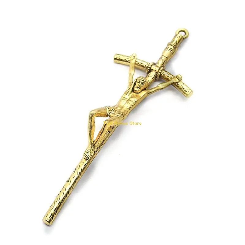 عتيقة يسوع لصالح القلادة المتقاطعة للرجال النساء العصرية المسيحية هدية عيد ميلاد ديني لأفراد الأسرة Frie #5