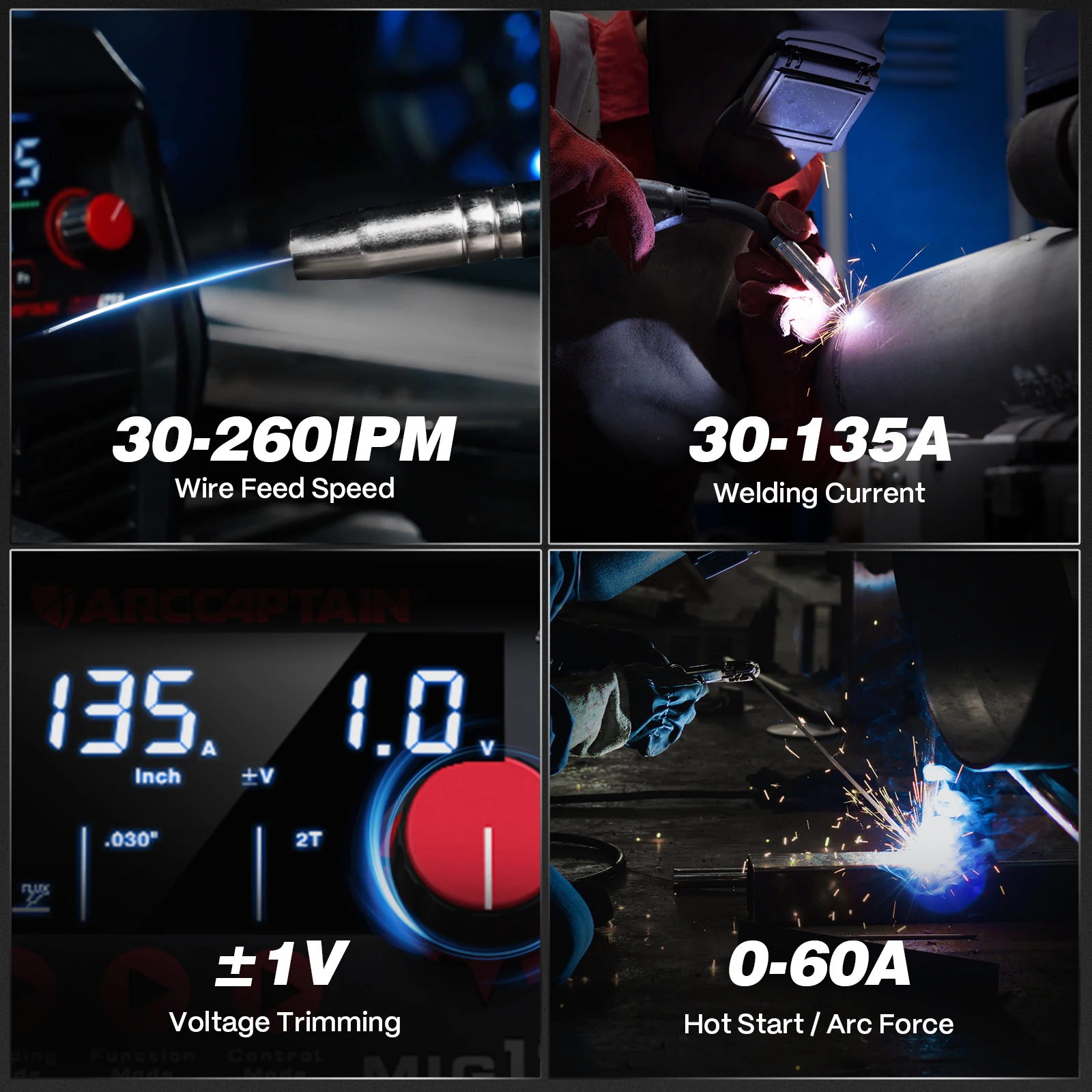 ARCCAPTAIN 135A Flux Core MIG - Portable Welding Generator ulasan dan harga