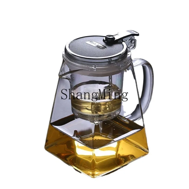 

DSA Household Tea Pot Single Tea Cup Office Glass Tea Set Filter Pot