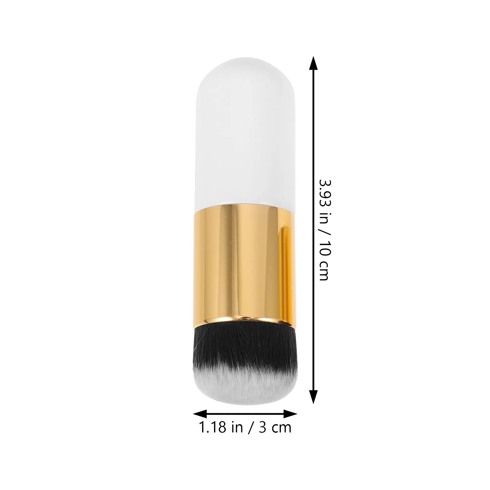 2Pcs High-Density Foundation Makeup Brush Set – Synthetic Hair Blending Brush for Powder, Blush & Liquid Foundation