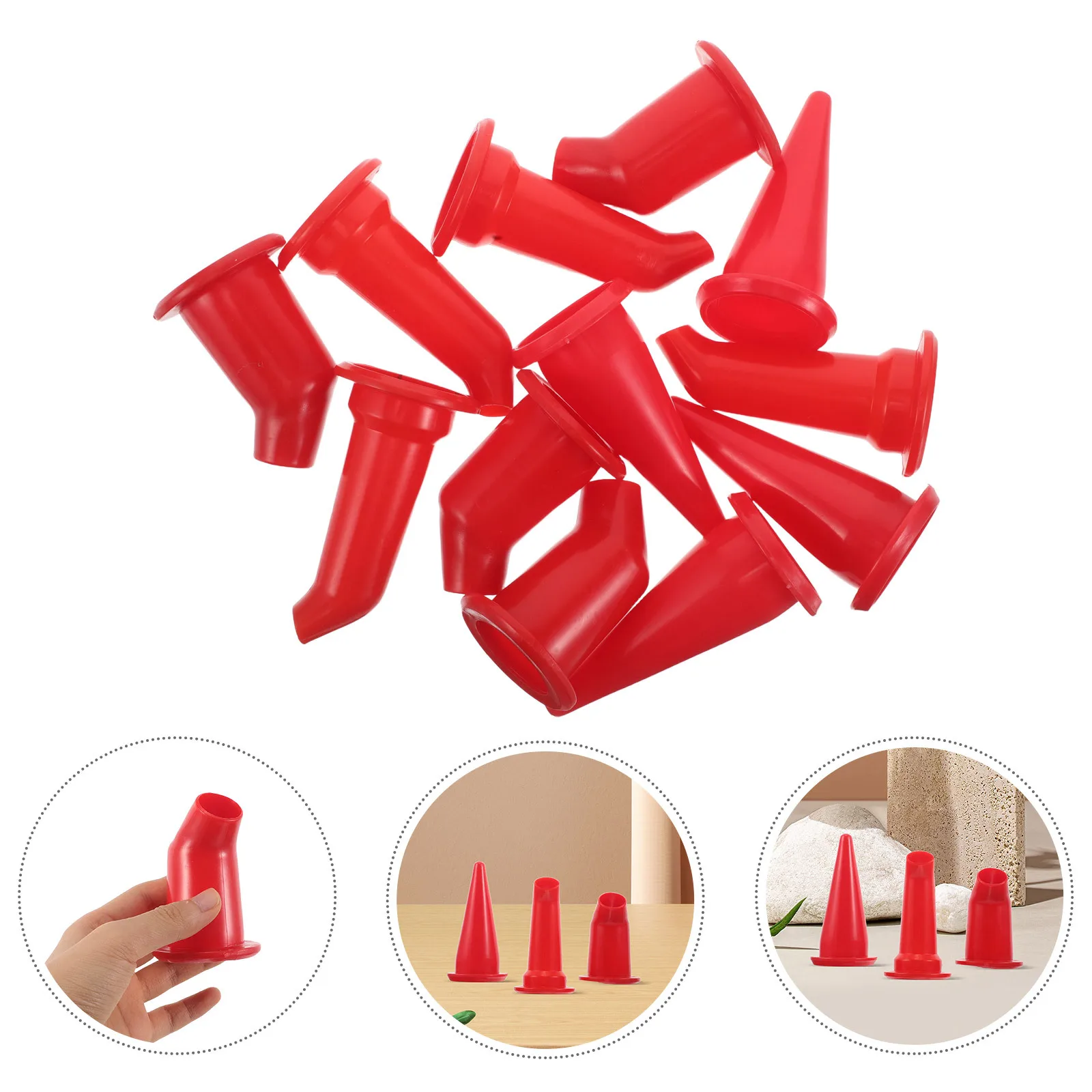 12 قطعة فوهات الغراء الزجاجي منقار البط البلاستيك مانع التسرب نصائح أداة السد الدقيقة لملء المفاصل الجص السدادة فوهة السد مجموعة