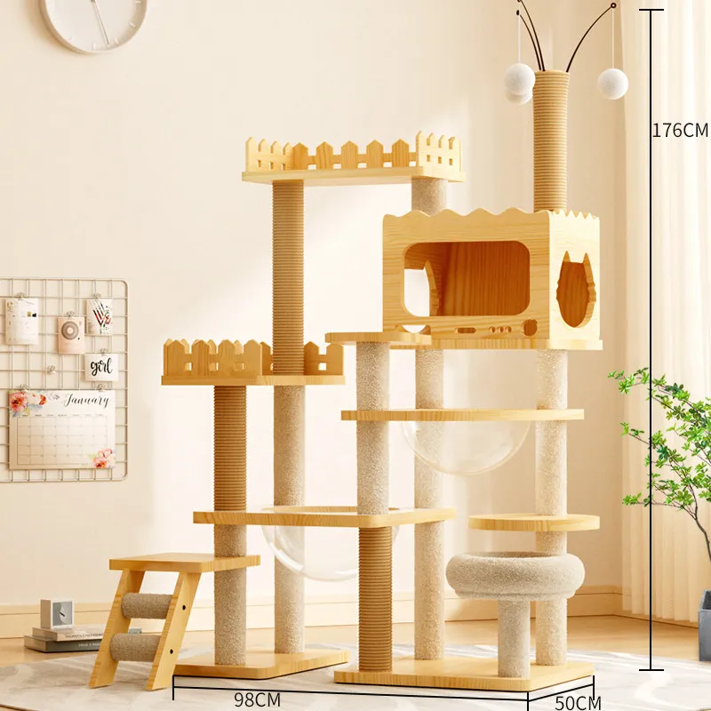 Cat climbing frame Cat litter One large Maine Muppet space capsule Cat shelf