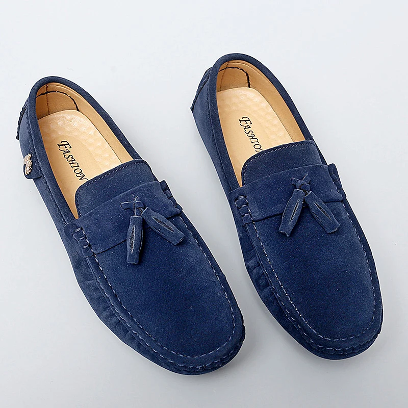 Suede Leather Shoes Men Loafers Women Casual Shoes Fashion Flats Hot Sale sneakers Unisex Driving Shoes Moccasins Plus Size 48