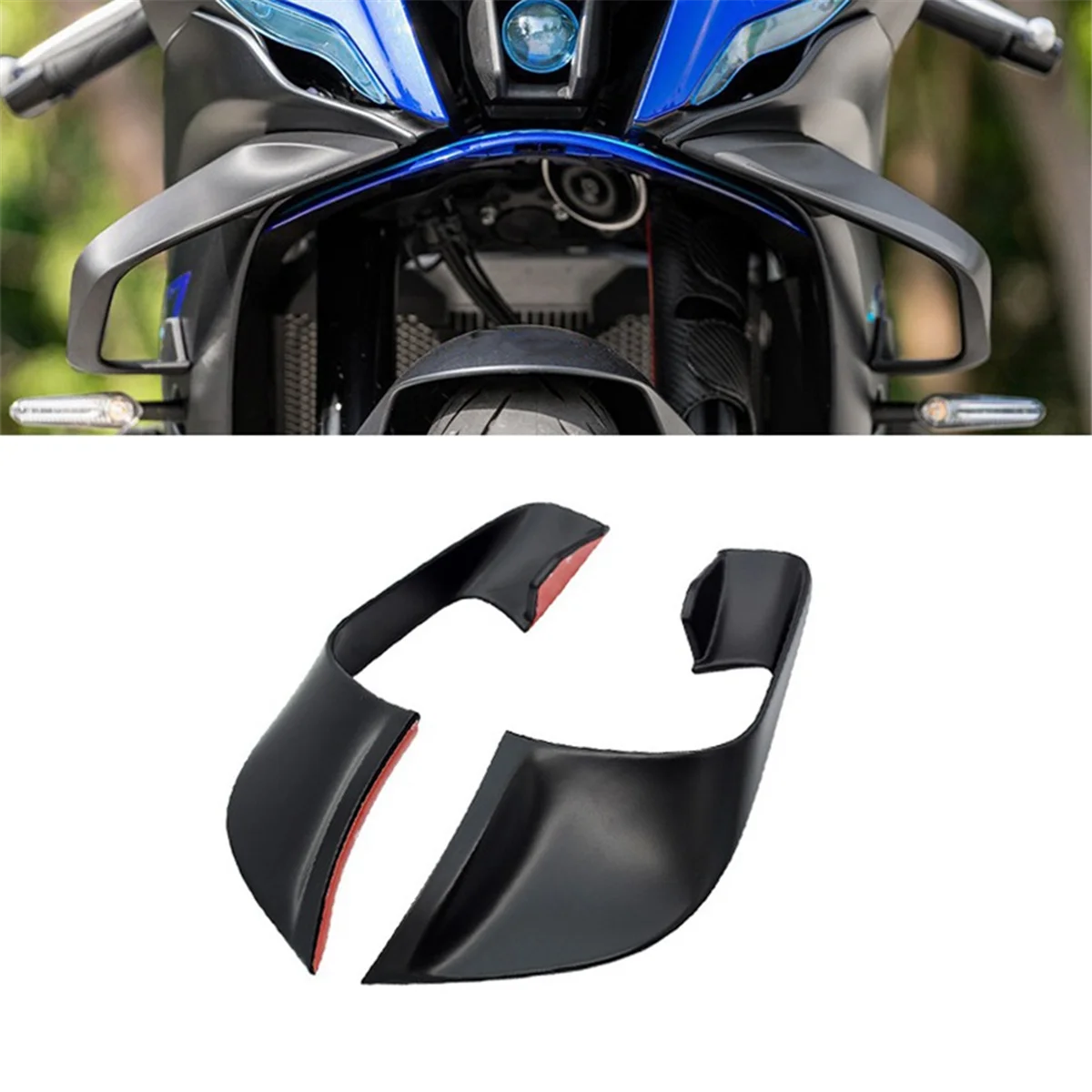 Fixed Wind Wing Motorcycle Wing Aerodynamic Fairing for R7 YZF R7 YZFR7 R7 2021 2022 2023 Carbon Fiber Pattern