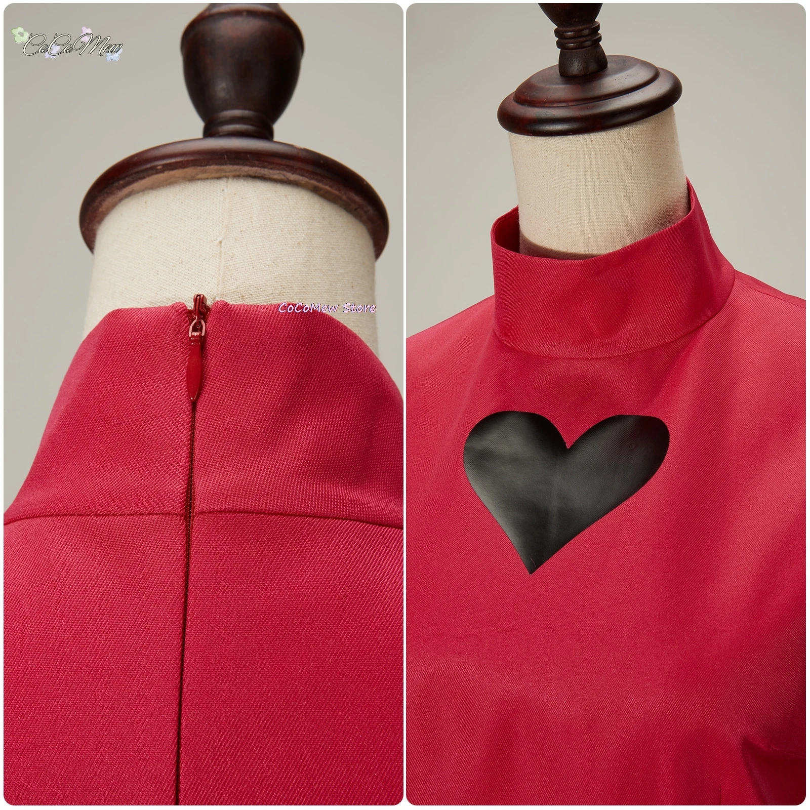 أنيمي هازبين لمحبي الألعاب ، زي تنكري للجانبين ، تنورة يومية مثيرة بلا أكمام ، فستان نسائي بياقة مدورة ، زي هالوين للبالغين