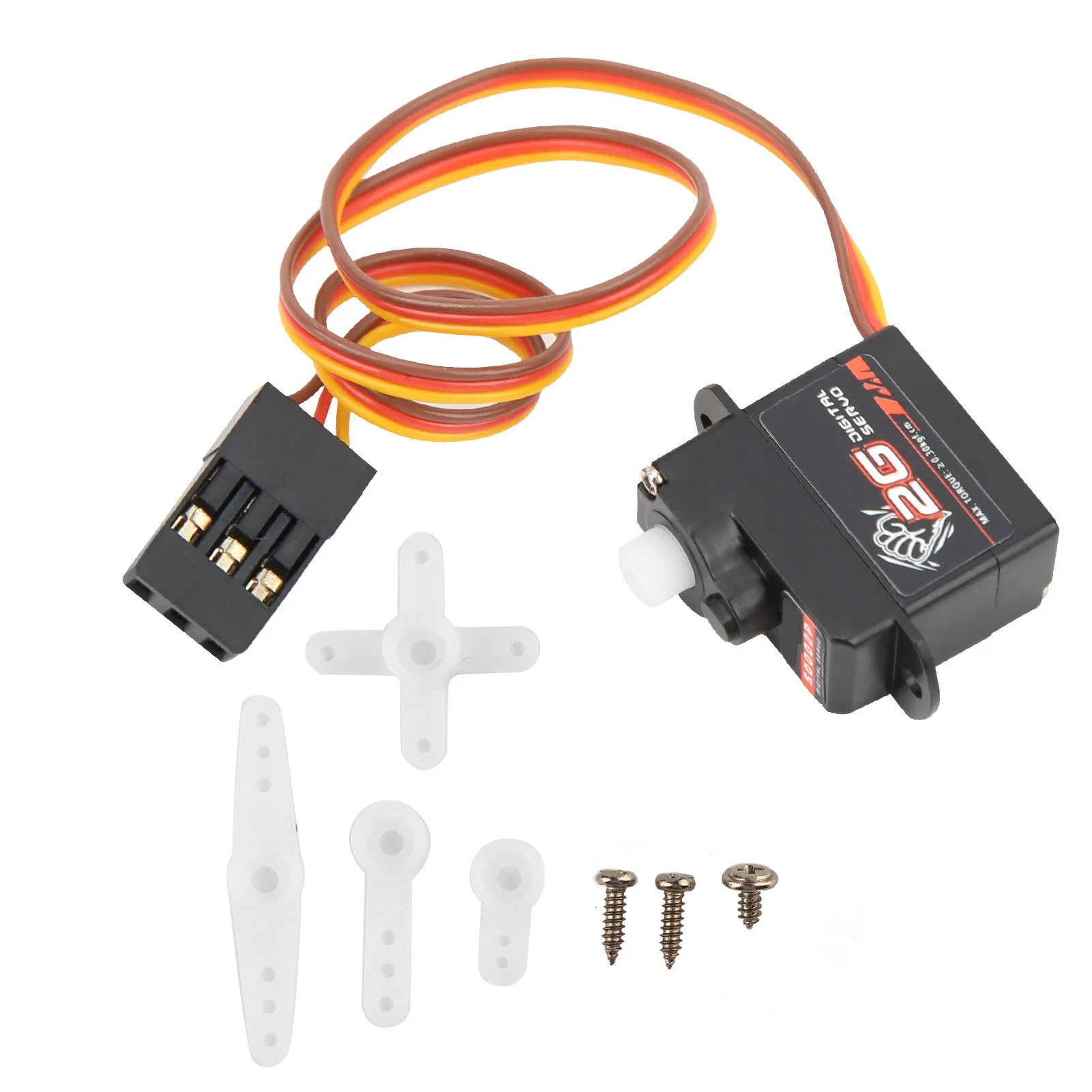 RC Digital Servo Set 2G Plastic Gear Servo for 1/24 RC Car Airplane FixedWing Helicopters