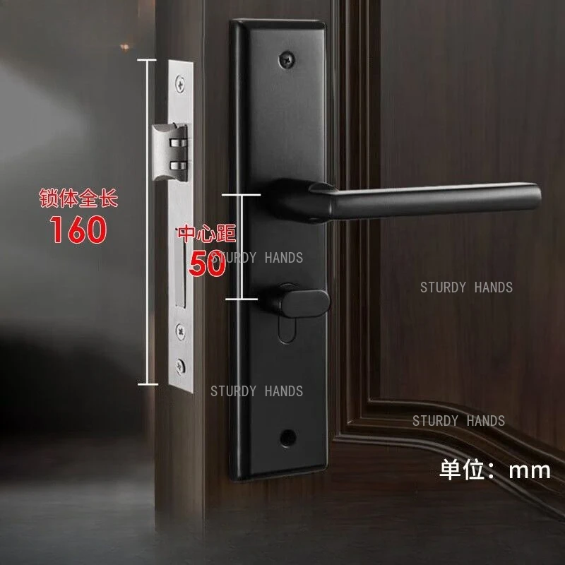مجموعة واحدة من قفل الباب الصامت المصنوع من سبائك الزنك لغرفة النوم ولسان واحد قابل للتعديل بدون فتحة تعديل قفل الحمام القديم الطراز