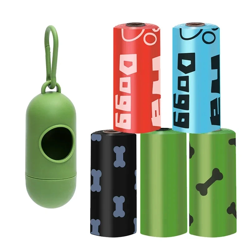 Pet Outing Poop Bags Portable Disposable Biodegradable Clean Up Refill Plastic 1.5 Silk Garbage Cleaning Supplies Dogs Products