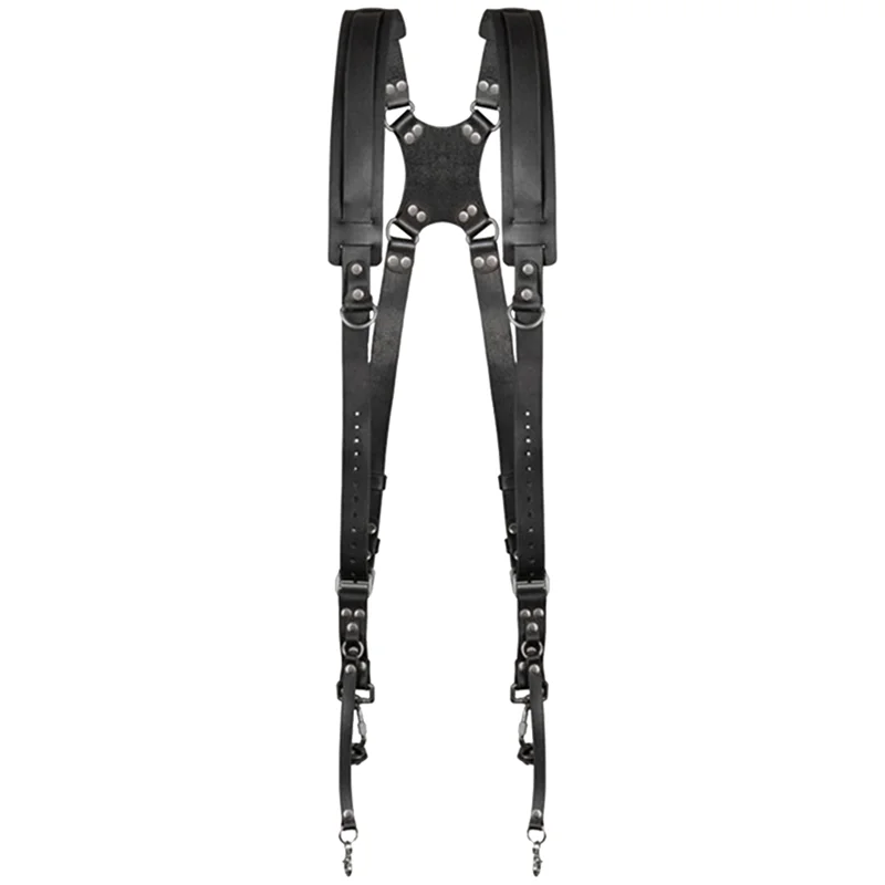 

AIAI Double Shoulder Camera Strap Adjustable Camera Shoulder Belt Portable Shoulder Harness Outdoor Photography Tools Black