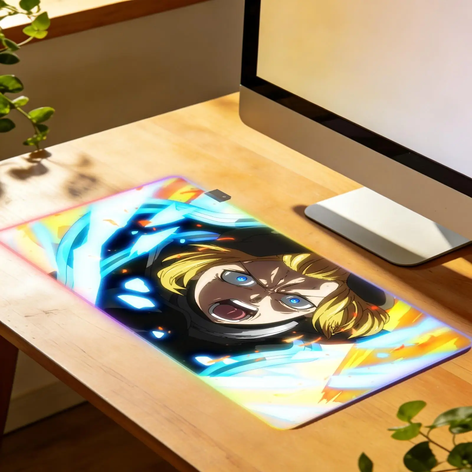 

Extra Large rgb Mouse Pad, Fire Force Mouse Pad XXL, Accessories, Keyboard Mat, Non-Slip Anime Wife Mouse Pad, Desktop Mouse Pad