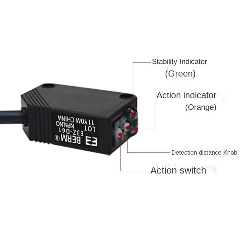 24V photoelectric switch diffuse reflection sensor sensor NPN normally open normally closed E3Z-D61