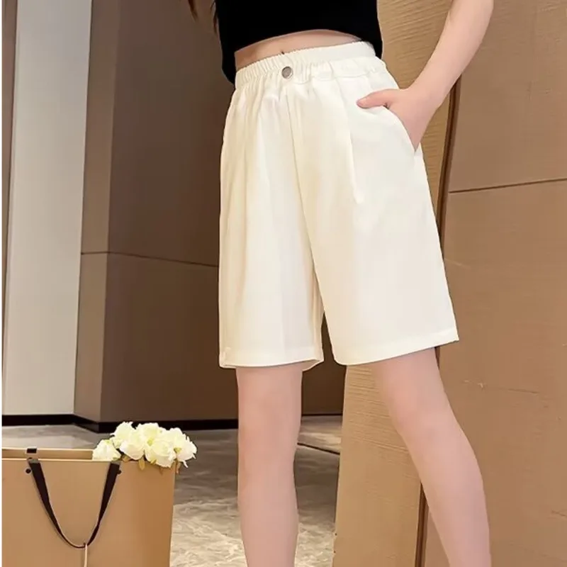 Girls' Pants New Summer Children's Clothing Casual Wide-leg Shorts Children's Suit Pants Baby Fashionable Five-point Pants