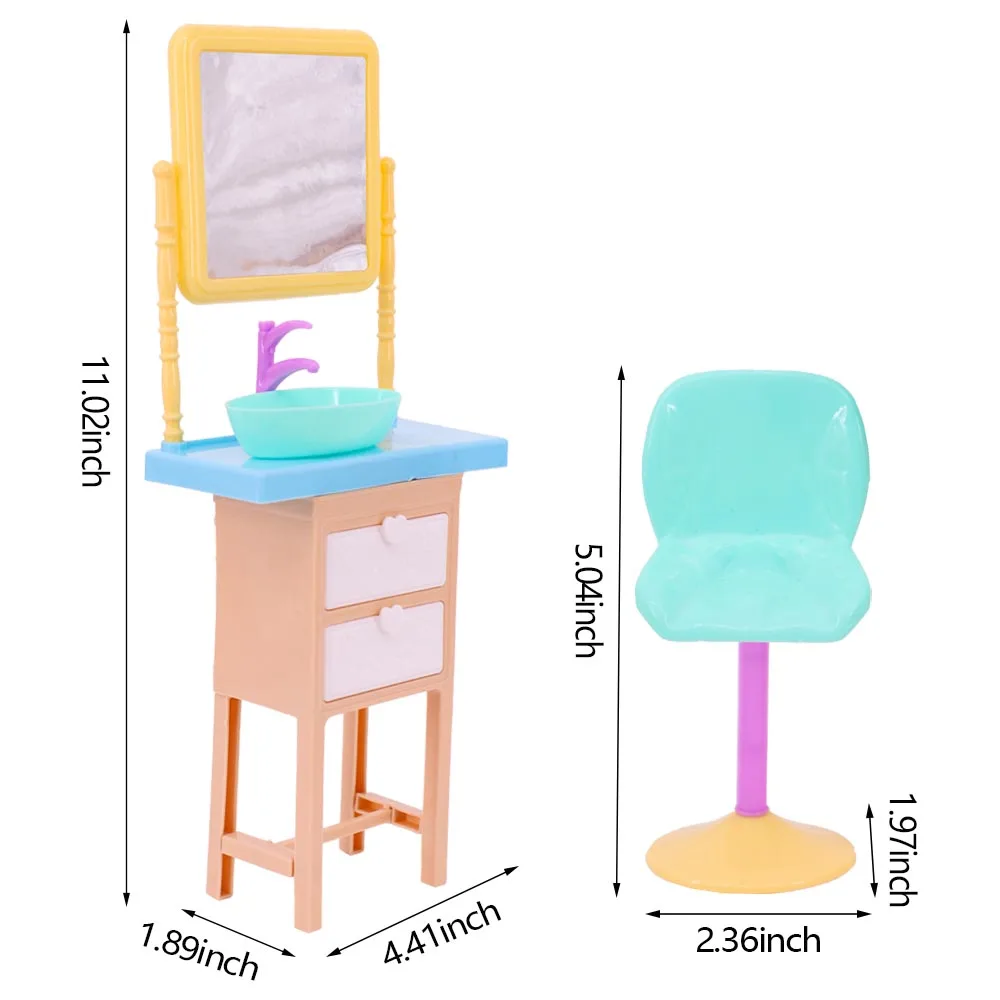 BJD Boneca Mini Móveis Máquina De Lavar e Máquina De Costura, Distribuidor De Água, Lavar Brinquedo, Acessórios De Beleza, 1:6