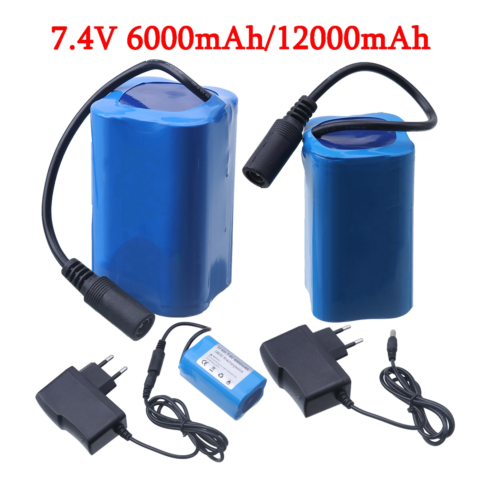 7.4V 12000Mah 6000Mah Battery For T188 T888 2011-5 V007 C18 H18 And So On Remote Control RC Fishing Bait Boat Battery Parts