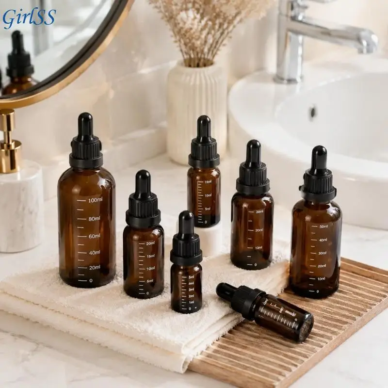 7-piece-amber-glass-dropper-bottle-set-with-measurement-marks-for-liquid-decanting-home-storage-and-everyday-mixing-essential