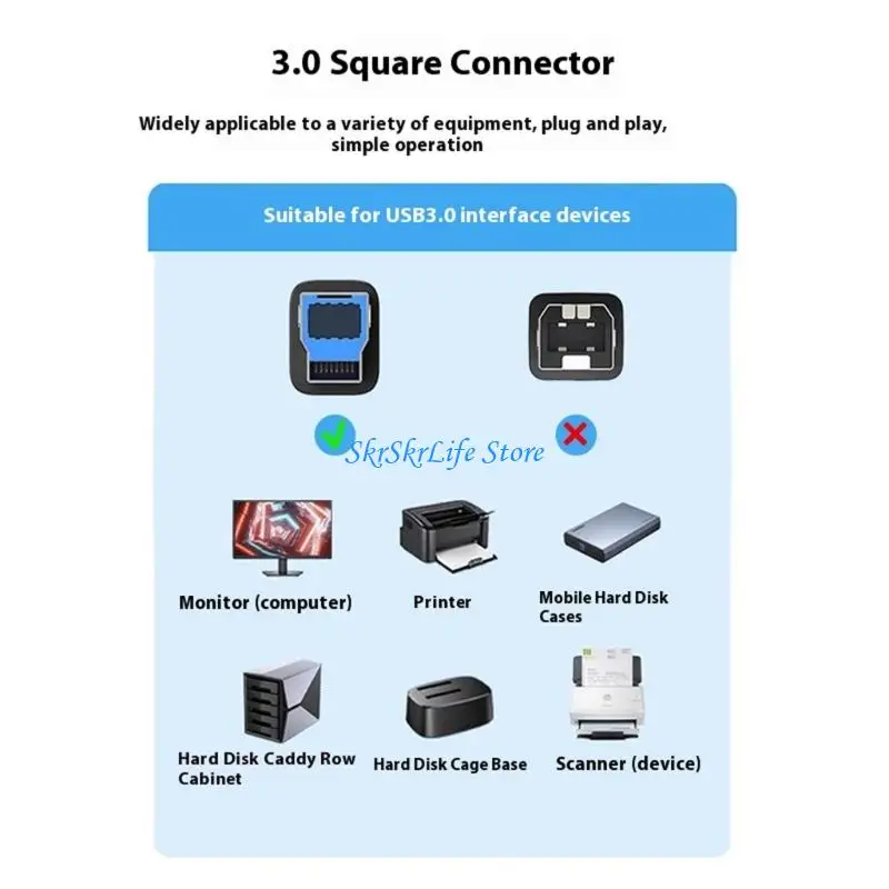 

E65E Тип C в USB B ПРИНТЕР Кабель 5 Гбит / с быстро скорость передачи данных для сканеров Внешние жесткие диски стыковки станции