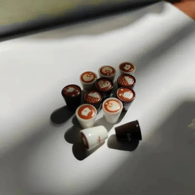 10 قطعة فناجين قهوة صغيرة جدًا/لاتيه/بيت الدمية/منمنمات/لطيفة/حديقة خرافية جنوم/ديكور تررم الطحلب/بونساي/نموذج/لوازم ذاتية الصنع #5