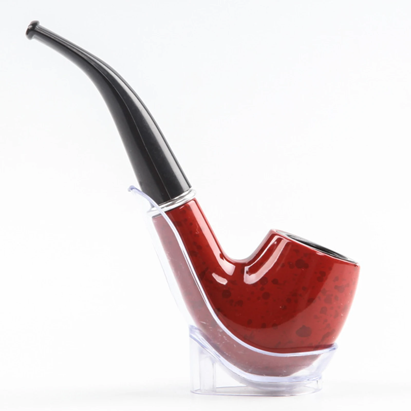 1pc,Dry Smoke Tobacco Pipe,Tobacco Pipe With Filter Core,Curved Circulation Filter,Iron Pot Tobacco Pipe