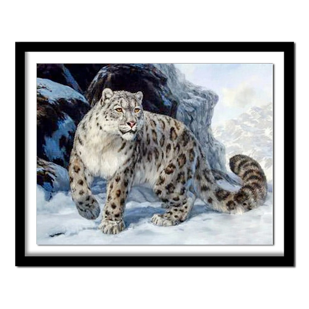 Diamant malerei 5d DIY Diamant malerei Voll quadrat Diamant stickerei Tiere Leopard Diamant Runde Daimond Malerei