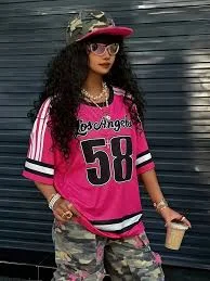 تي شيرت نسائي صيفي مقاس كبير 58 مطبوع عليه لوس أنجلوس برقبة دائرية تي شيرت كاجوال عتيق ملابس الشارع الشهير ملابس نسائية #6