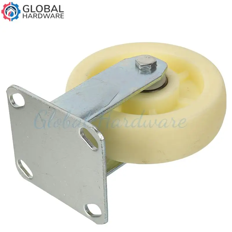 6-inch Fixed Standard Nylon Wheel with Non-slip Design – Essential Closet/Shelf/Tool Cart Bottom Part