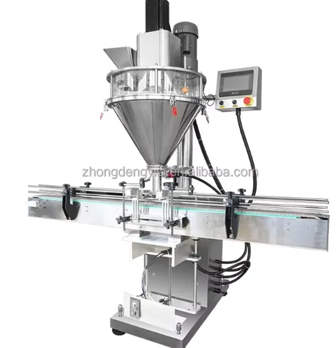 آلة تعبئة كهربائية شبه أوتوماتيكية مع موزع دقيق ناقل لآلة تعبئة زجاجات المسحوق الصناعية #4