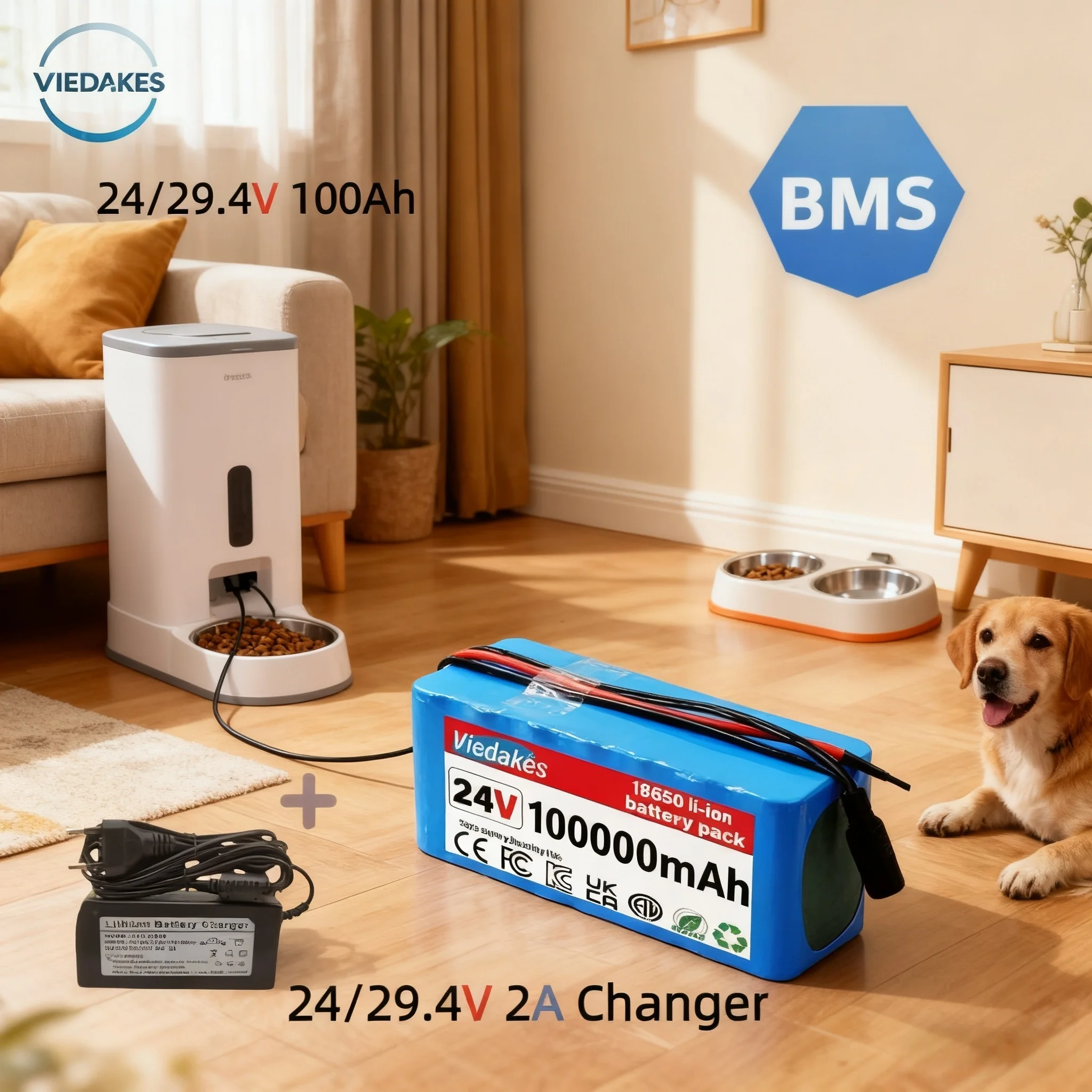 

Batterie au Lithium Rechargeable 2025 18650 7S3P 29.4V 15000Ah avec BMS adaptée aux moteurs 24V - 29.4V + chargeur 2A