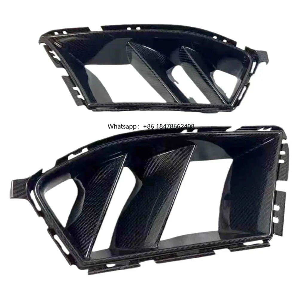 

R44 Style Dry Carbon Fiber Front Bumper Fog Frame Air Vent Cover Trim for G80 G81 M3 G82 G83 M4 2020-UP