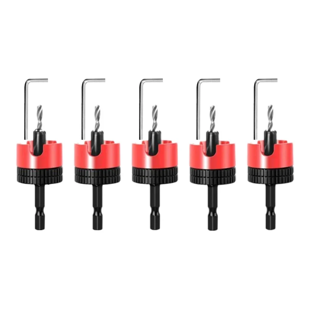 Router Bit 8mm Drill Bit Core Limiter Drill Bit Decorative Edges And Grooves Flush Screw Heads Precise Drilling Depths