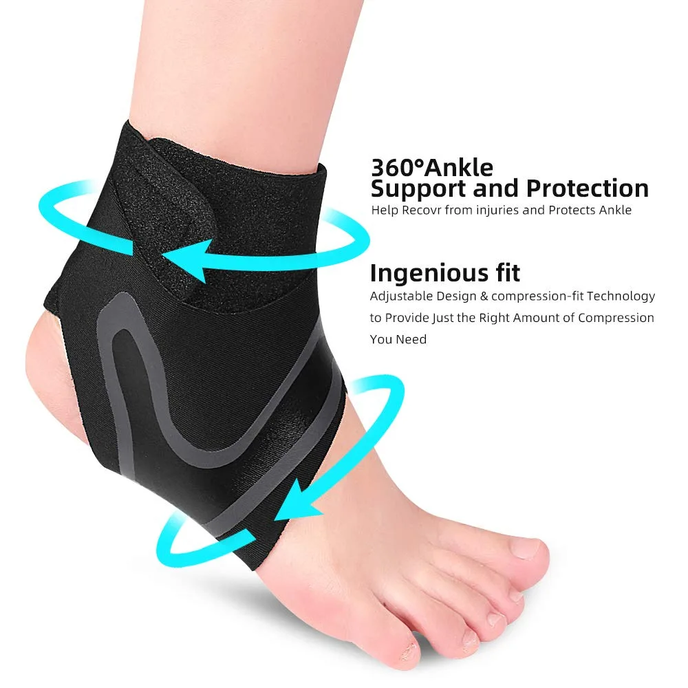 

Ankle Protectors 1pair Breathable Adjustable Compression Ankle Sleeves For Sports Running Soccer Basketball Ankle Protectors
