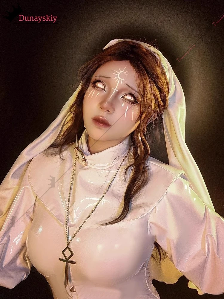 Аниме оригинальный дизайн Chowbie Nun косплей костюм белый черный комбинезон из искусственной кожи зентай женский костюм сексуальное боди для ролевых игр