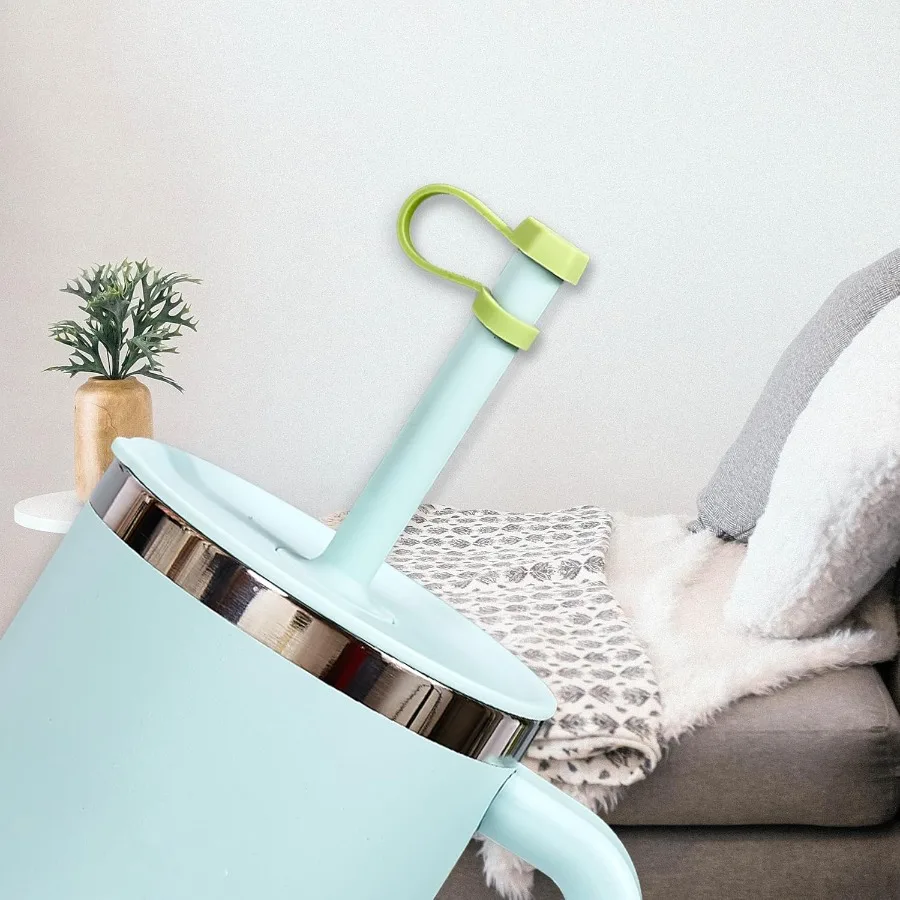 5 قطع من أغطية القش المصنوعة من السيليكون لأكواب بهلوان سعة 32 أونصة و40 أونصة #4