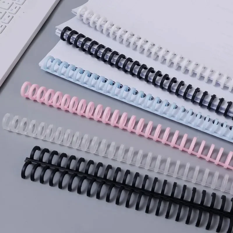 30 Holes Detachable Plastic Loose-leaf Paper Book Circles Ring Scrapbook Album Binder Spiral A4 A5 B5 Notebook Binding Clips