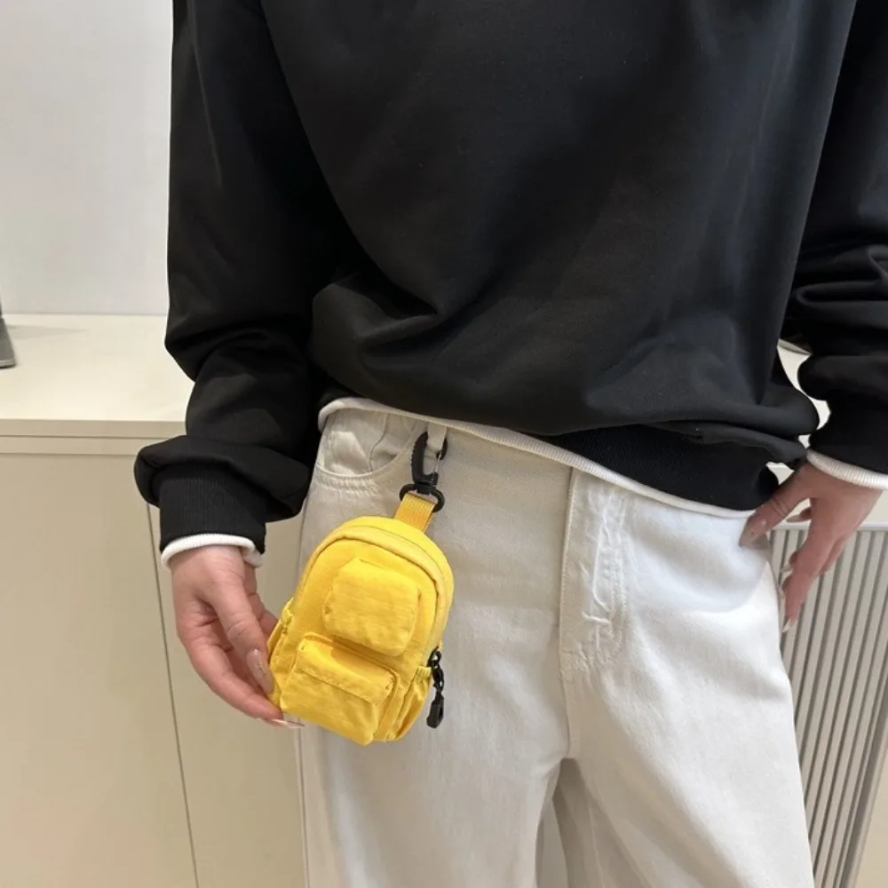 

Nylon Hanging Neck Coin Purse Korean Style Multifunction Lanyard Crossbody Bag Shoulder Bag Hip Hop Lipstick Earphone Bag Sports
