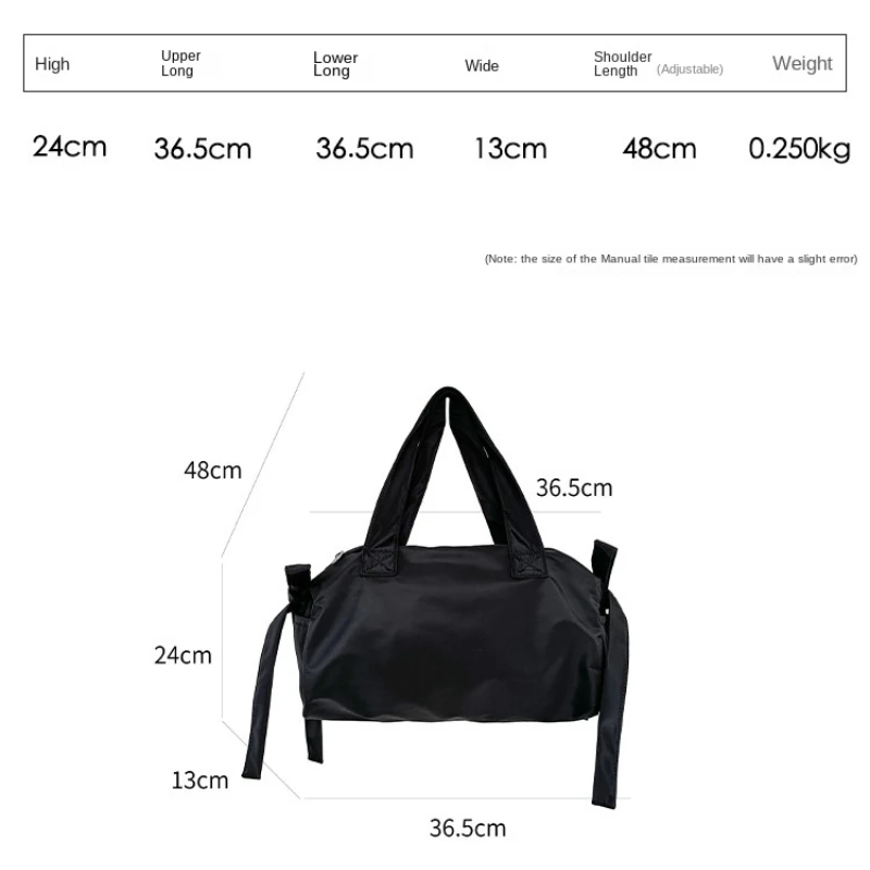 Niche Design Tote Bag Nylon Leisure Commuting Travel Bag Koreański nowy produkt do przechowywania Przenośna torba na ramię