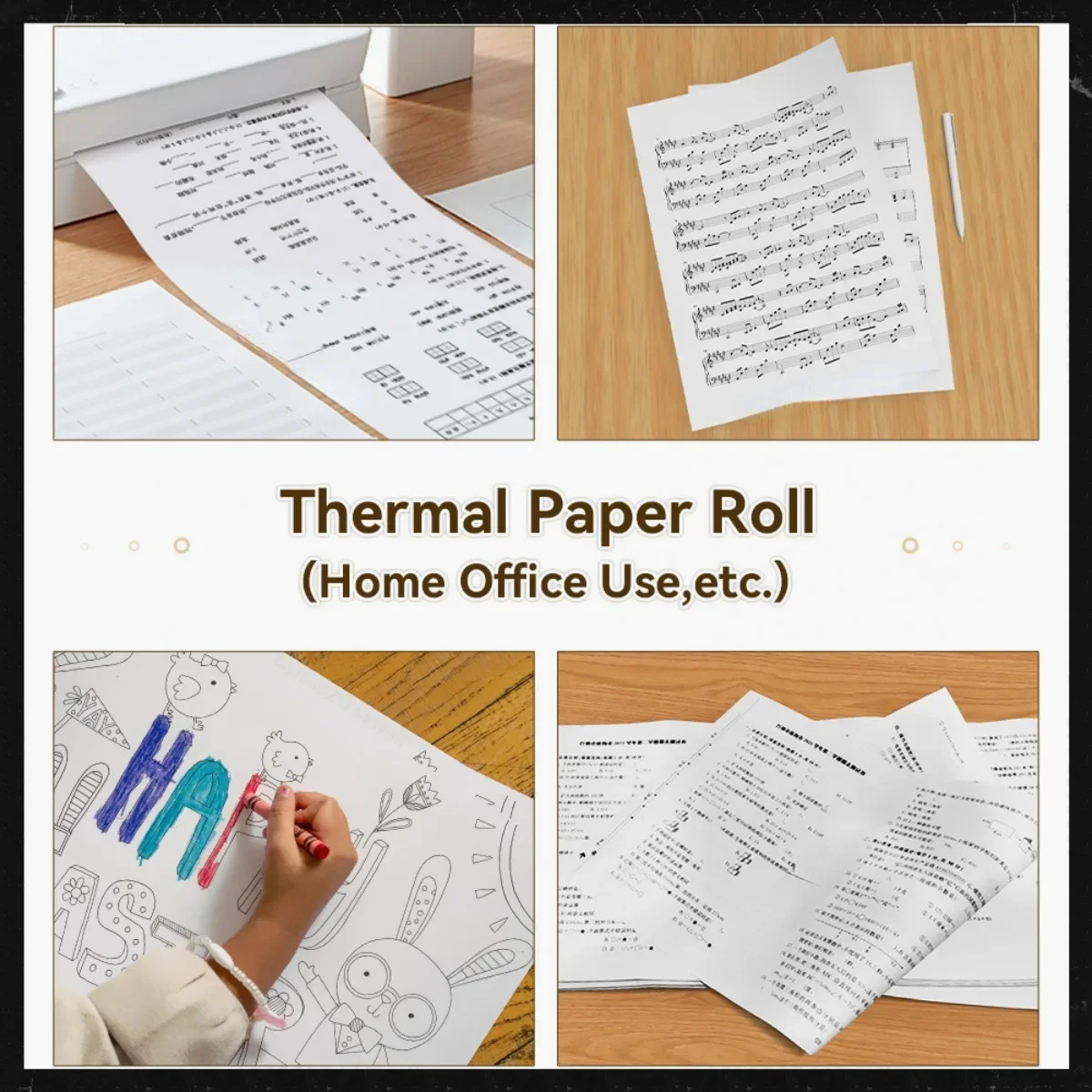 Carta per stampa termica portatile A4, pacchetto di grande capacità per ufficio, vendita al dettaglio e uso esterno