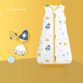 كيس نوم بدون أكمام للجنسين ، 100% قطن ، بدلة بطانيات قابلة للارتداء ، حقيبة نوم ناعمة للأطفال ، بيويد ، للجنسين ، طفل ، حقيبة نوم ، صيف