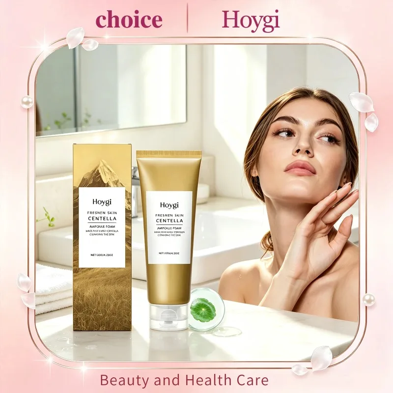 Hoygi Centella Asiatica Deep Cleaning Foam Facial Clean Soothing Hydrating Face Wash Blackhead Remove Refresh Skin Care Cleanser