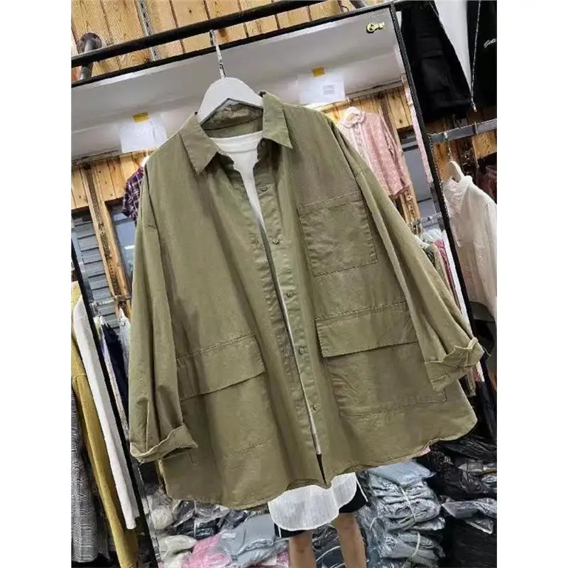 

Свободный крой Long Sve irt, мужская осенняя специальная повседневная рабочая одежда большого размера 300, трендовая брендовая одежда для пар