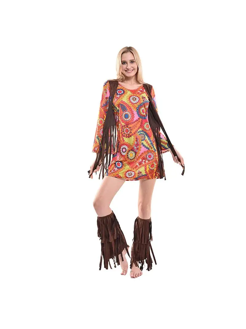 

Hippie Women's Faionable loween Par Costume Stage Performance Clothes Wild Celebration Outfit Chinese Manufacturer